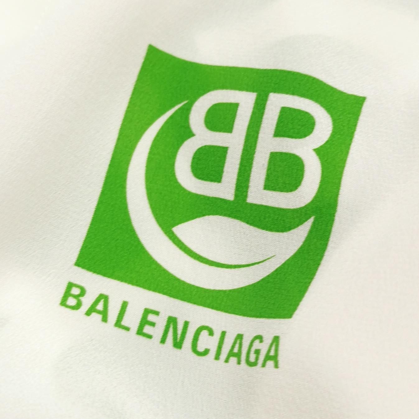 Balenciaga Balenciaga Silk Logo Button-Down Shirt White Size S / US 4 / IT 40 - 5 Thumbnail