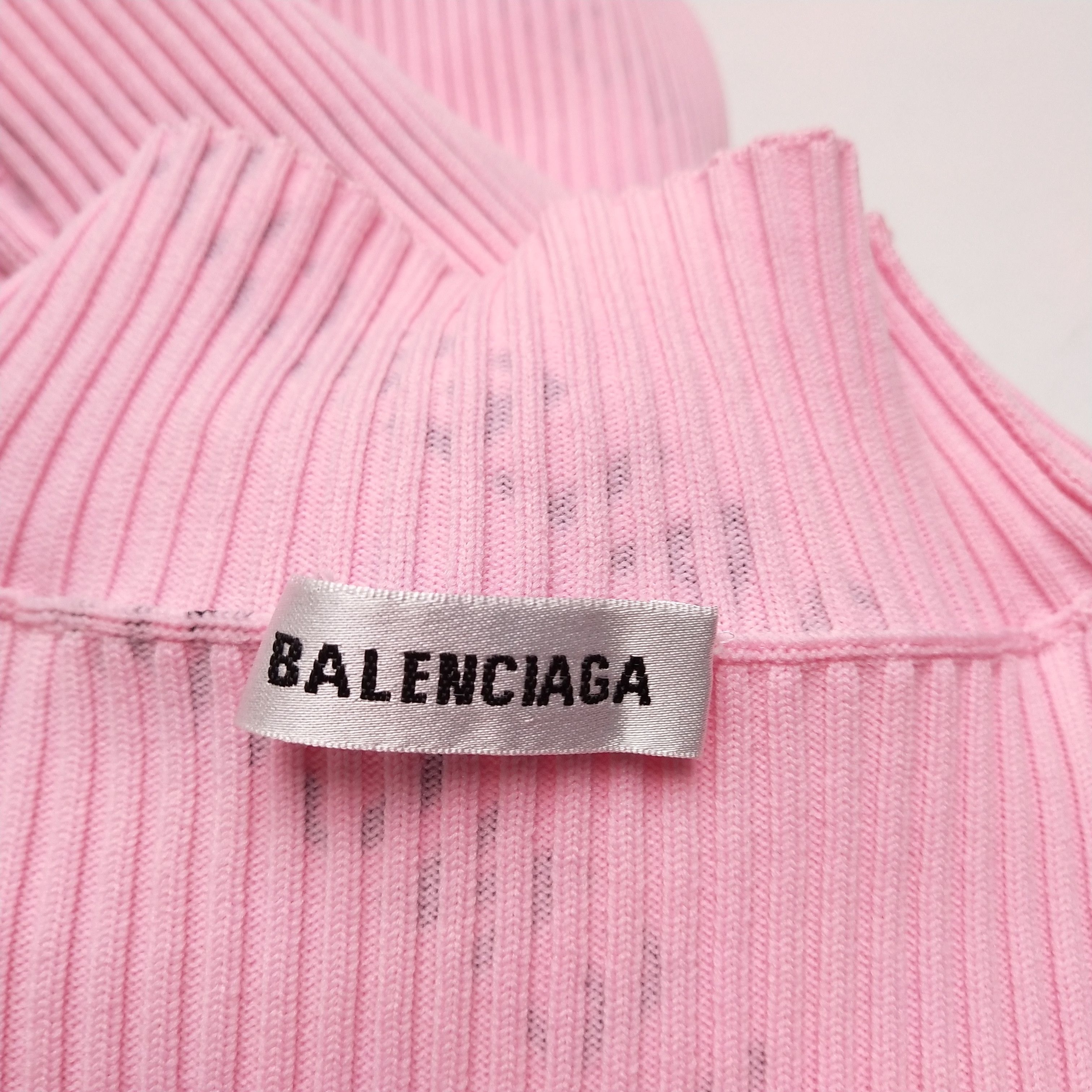 Balenciaga Balenciaga XS Pink Logo Print Crewneck Dress Size XS / US 0-2 / IT 36-38 - 8 Thumbnail
