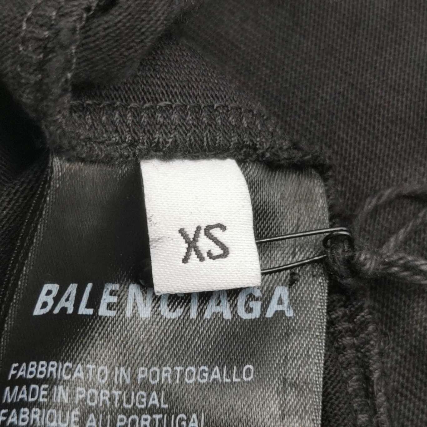 Balenciaga Balenciaga XS Black Logo Cotton T-Shirt Size XS / US 0-2 / IT 36-38 - 9 Thumbnail