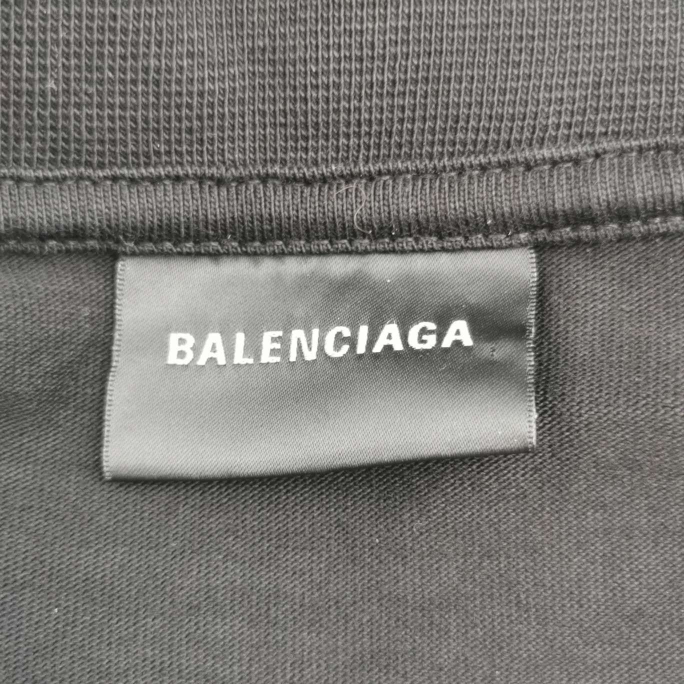 Balenciaga Balenciaga XS Black Logo Cotton T-Shirt Size XS / US 0-2 / IT 36-38 - 7 Thumbnail