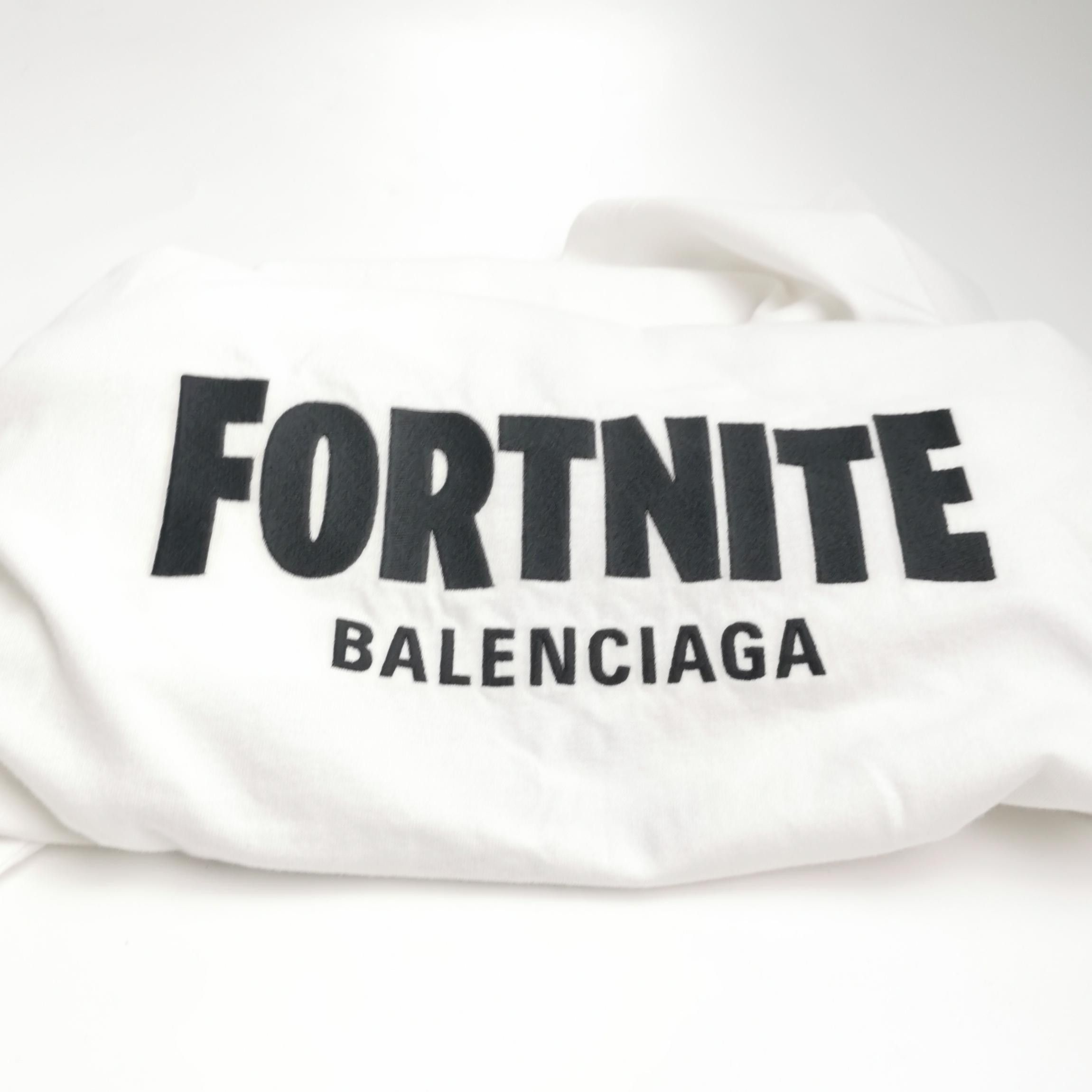 Balenciaga Balenciaga Fortnite Logo White Crewneck T-shirt M Size M / US 6-8 / IT 42-44 - 6 Thumbnail