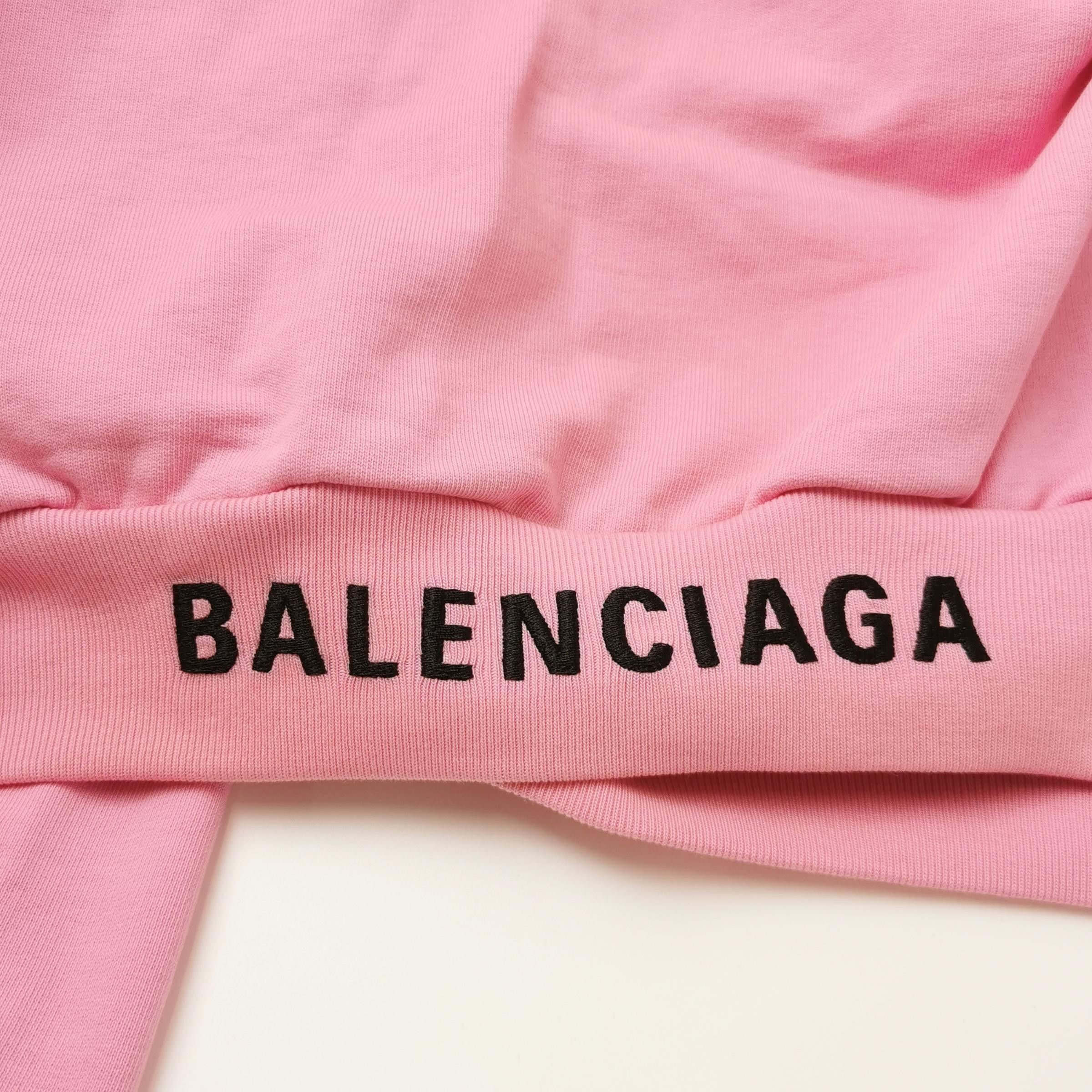 Balenciaga Balenciaga XS Cotton Letter Logo Pink Hoodie Size XS / US 0-2 / IT 36-38 - 5 Thumbnail