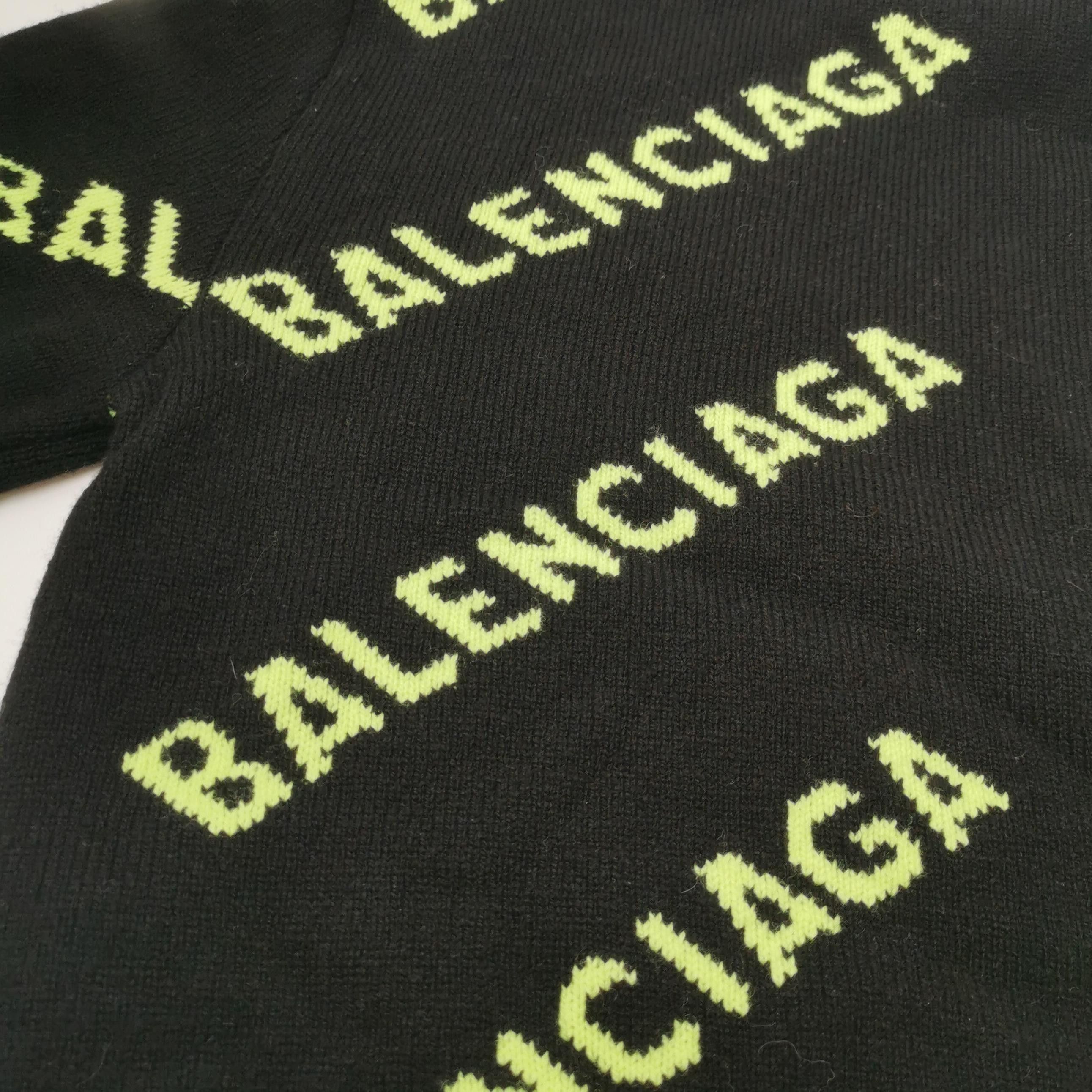 Balenciaga Balenciaga Wool Blend Logo Print Crewneck Sweater L Size L / US 10 / IT 46 - 6 Thumbnail