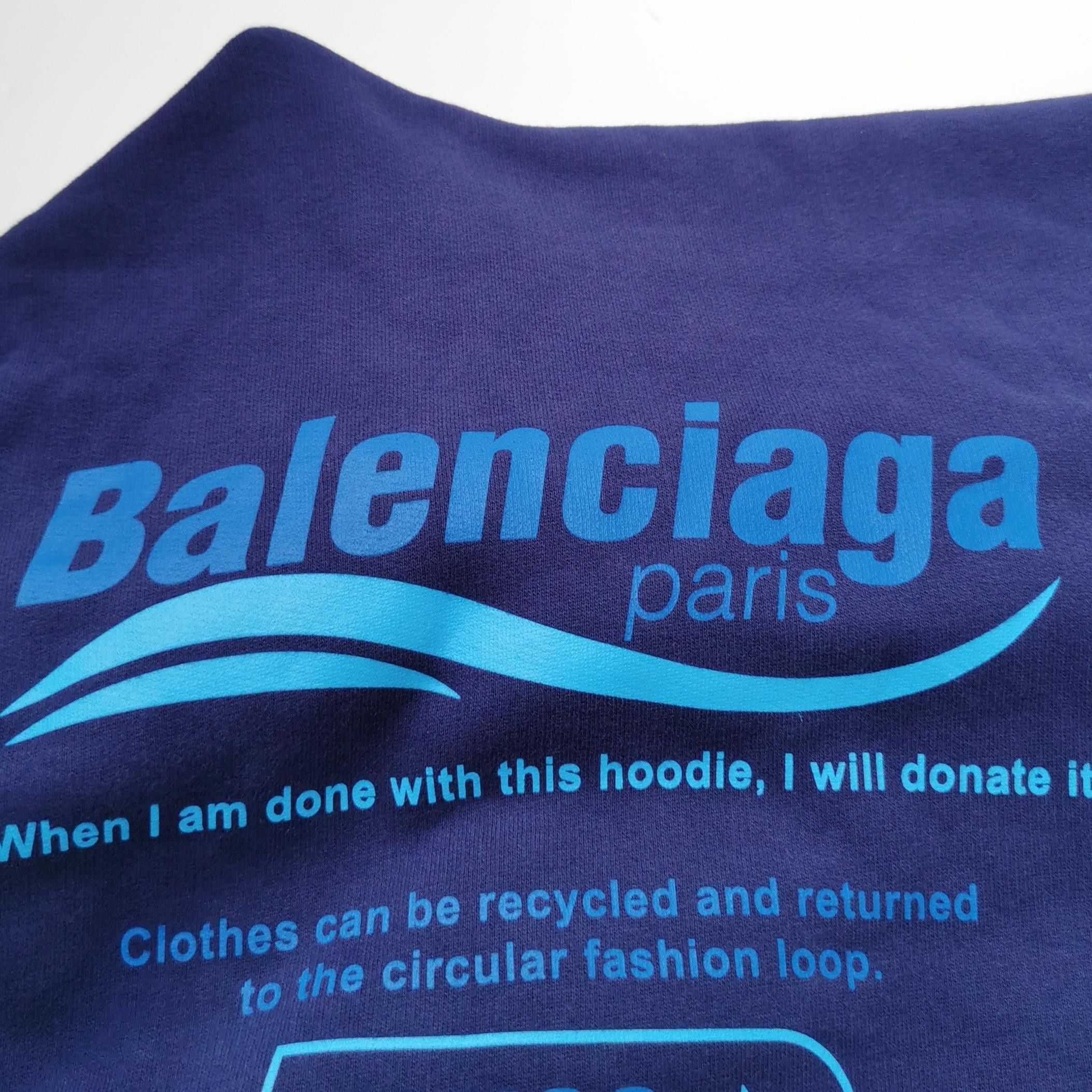Balenciaga Balenciaga M Cotton Logo Hoodie Size M / US 6-8 / IT 42-44 - 6 Thumbnail