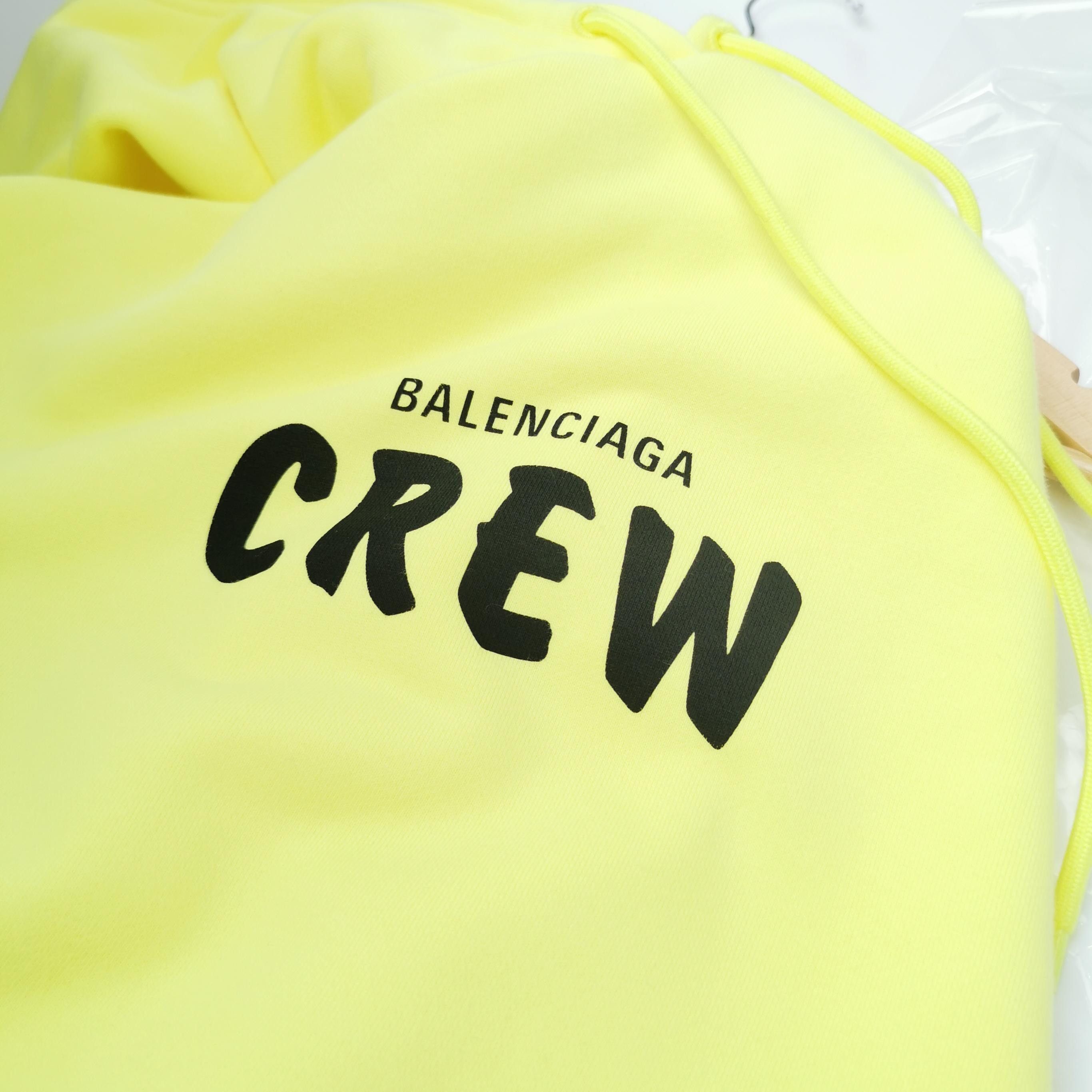 Balenciaga Balenciaga Yellow Crew Logo Hoodie Size XXS / US 00 / IT 34 - 6 Thumbnail