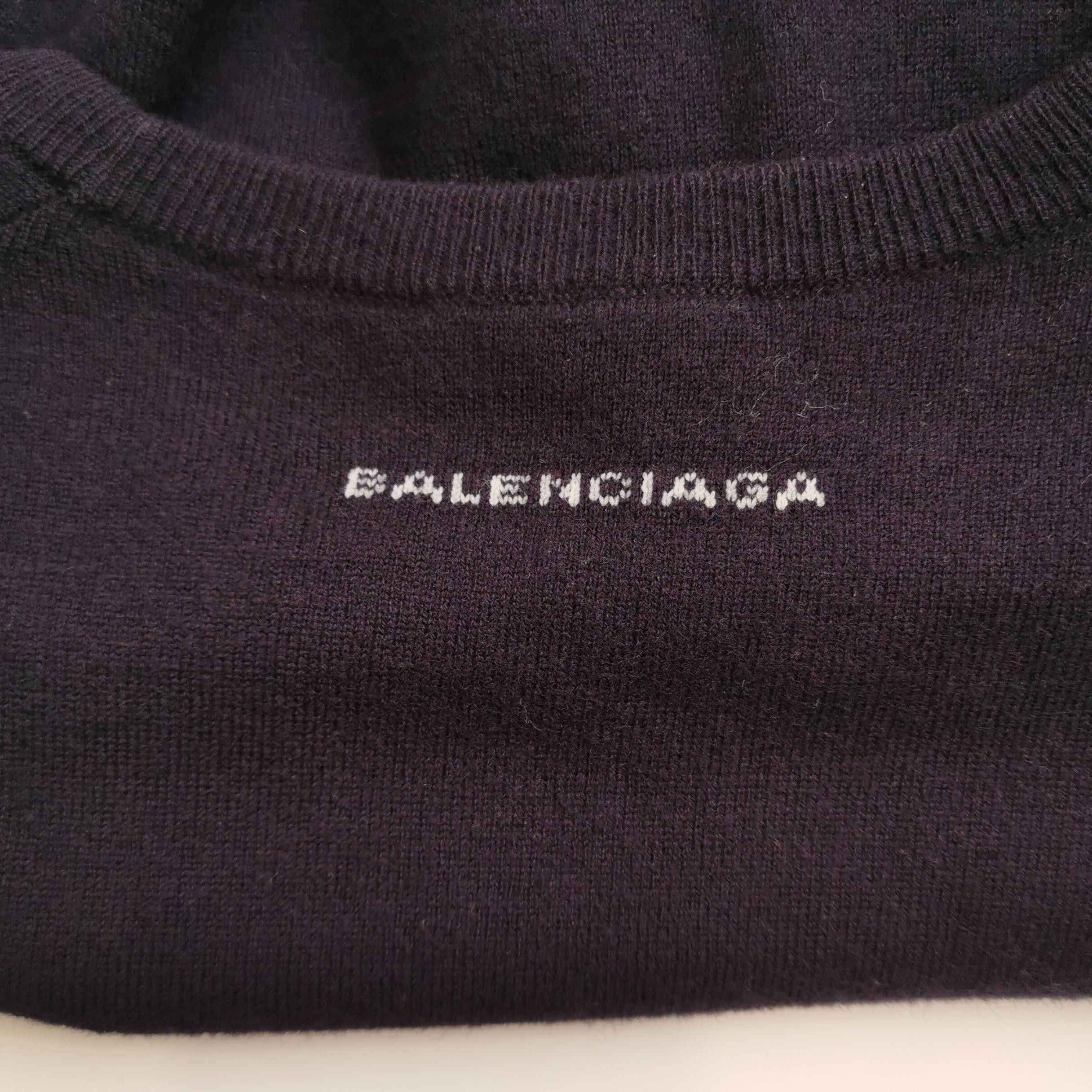 Balenciaga Balenciaga Wool Blend Logo Crewneck Sweater XS Size XS / US 0-2 / IT 36-38 - 6 Thumbnail
