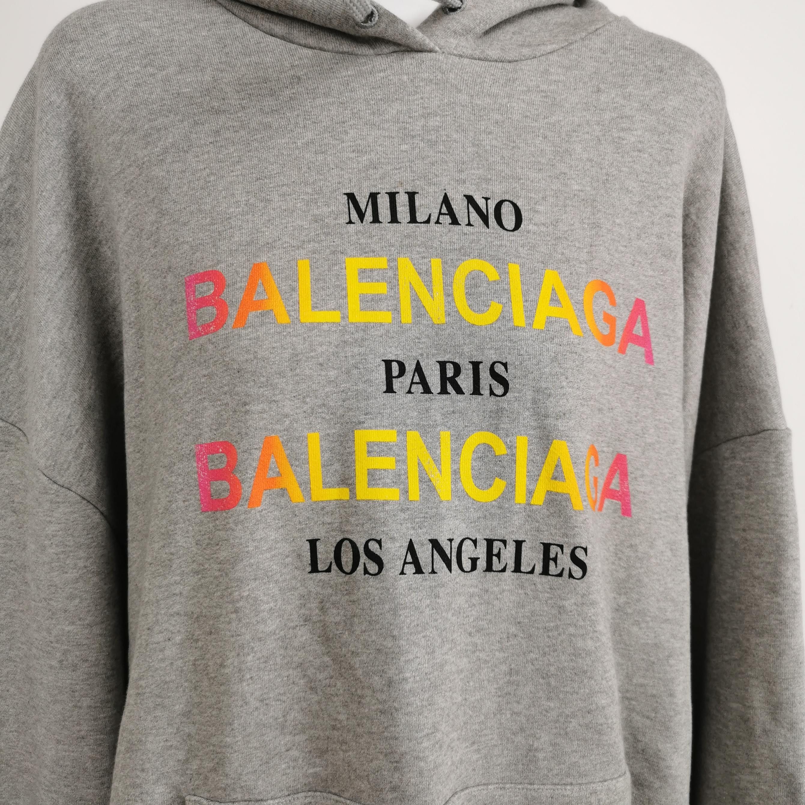 Balenciaga Balenciaga M Size Logo Print Cotton Hoodie Size M / US 6-8 / IT 42-44 - 6 Thumbnail