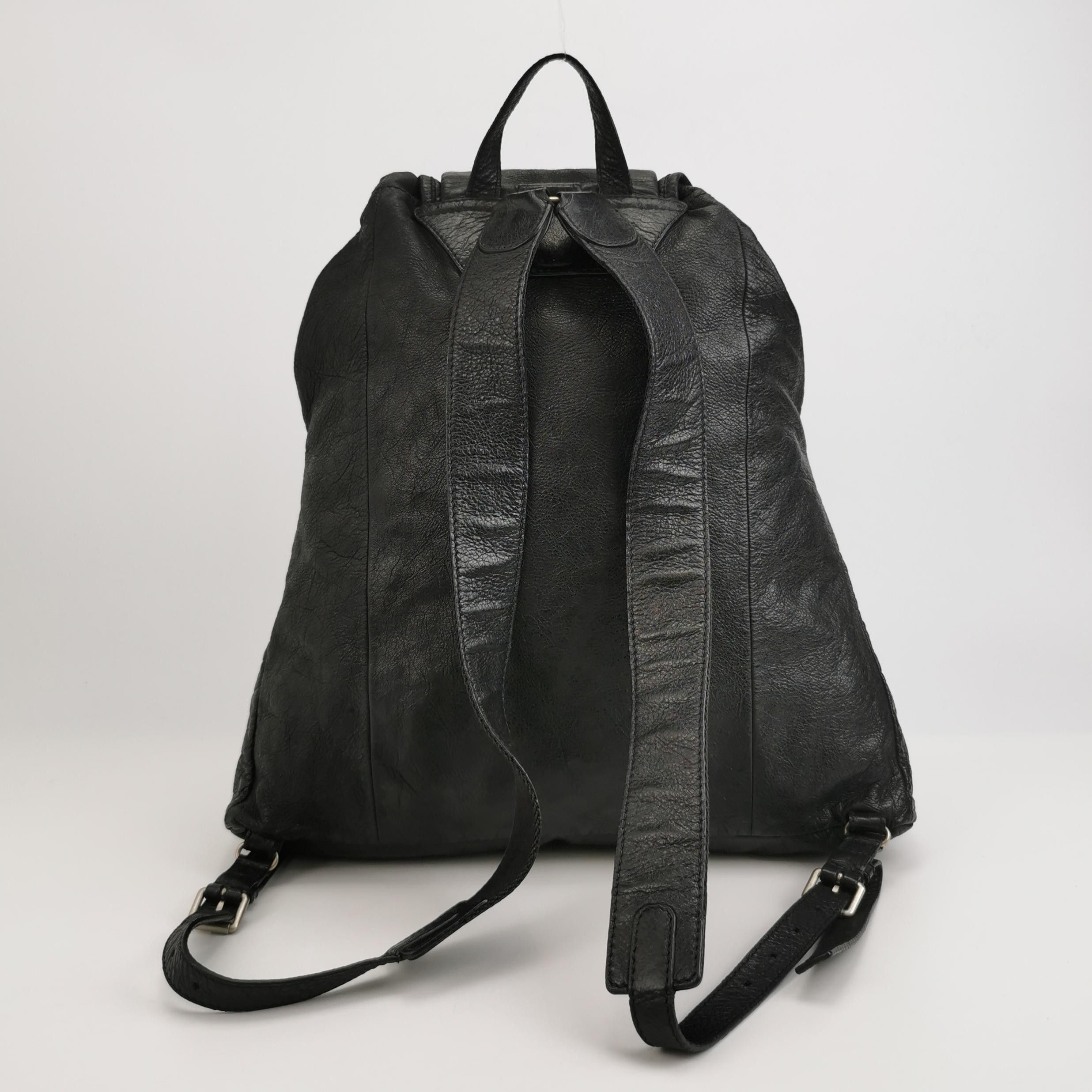 Balenciaga Balenciaga Black Leather Flap Backpack Size ONE SIZE - 10 Thumbnail