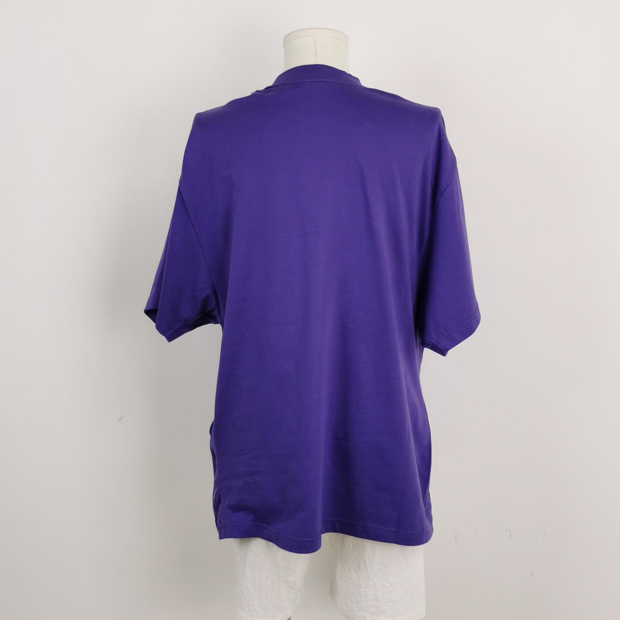 Balenciaga Purple Oversized 'be'be' Graphic T-Shirt Size US M / EU 48-50 / 2 - 3 Thumbnail