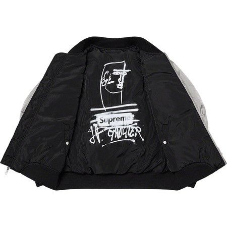 Jean Paul Gaultier × Supreme Silver Reversible MA-1 Flight Backpack Size US M / EU 48-50 / 2 - 2 Thumbnail