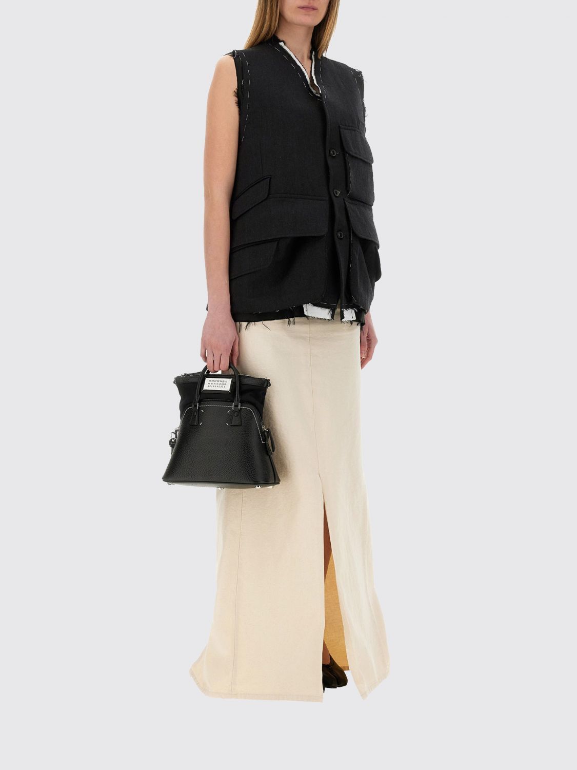 Maison Margiela Maison Margiela Skirt Woman Yellow Cream Size 26" / US 2 / IT 38 - 2 Thumbnail