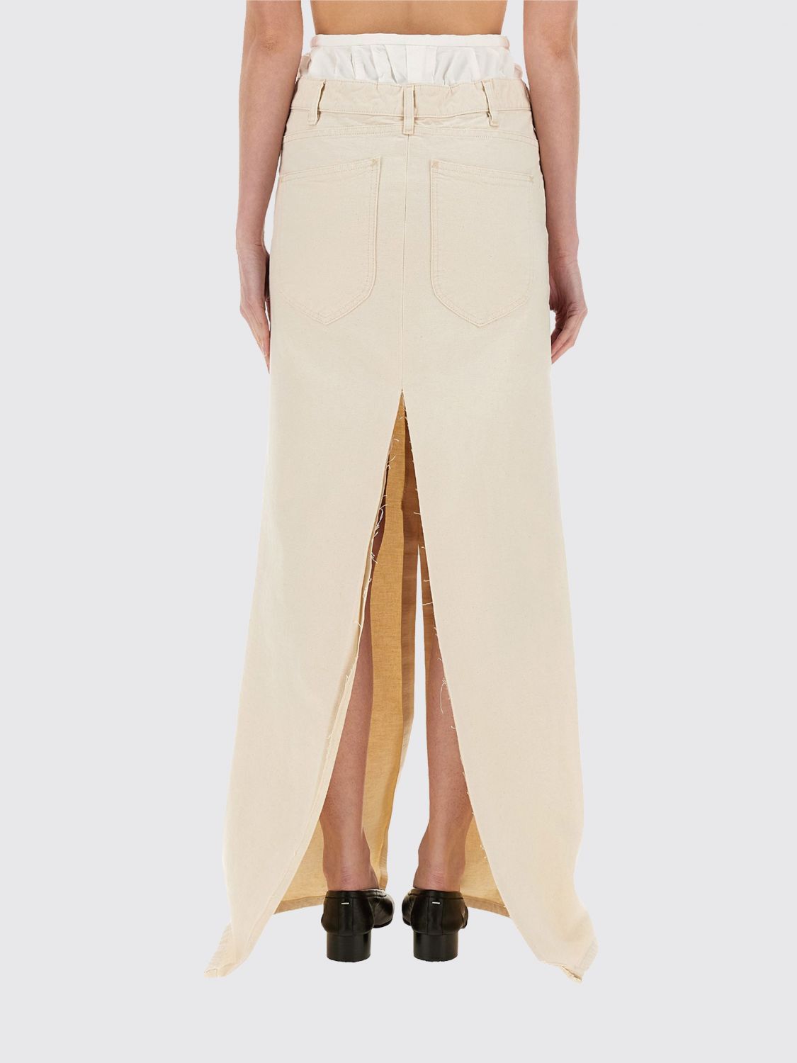 Maison Margiela Maison Margiela Skirt Woman Yellow Cream Size 26" / US 2 / IT 38 - 3 Thumbnail