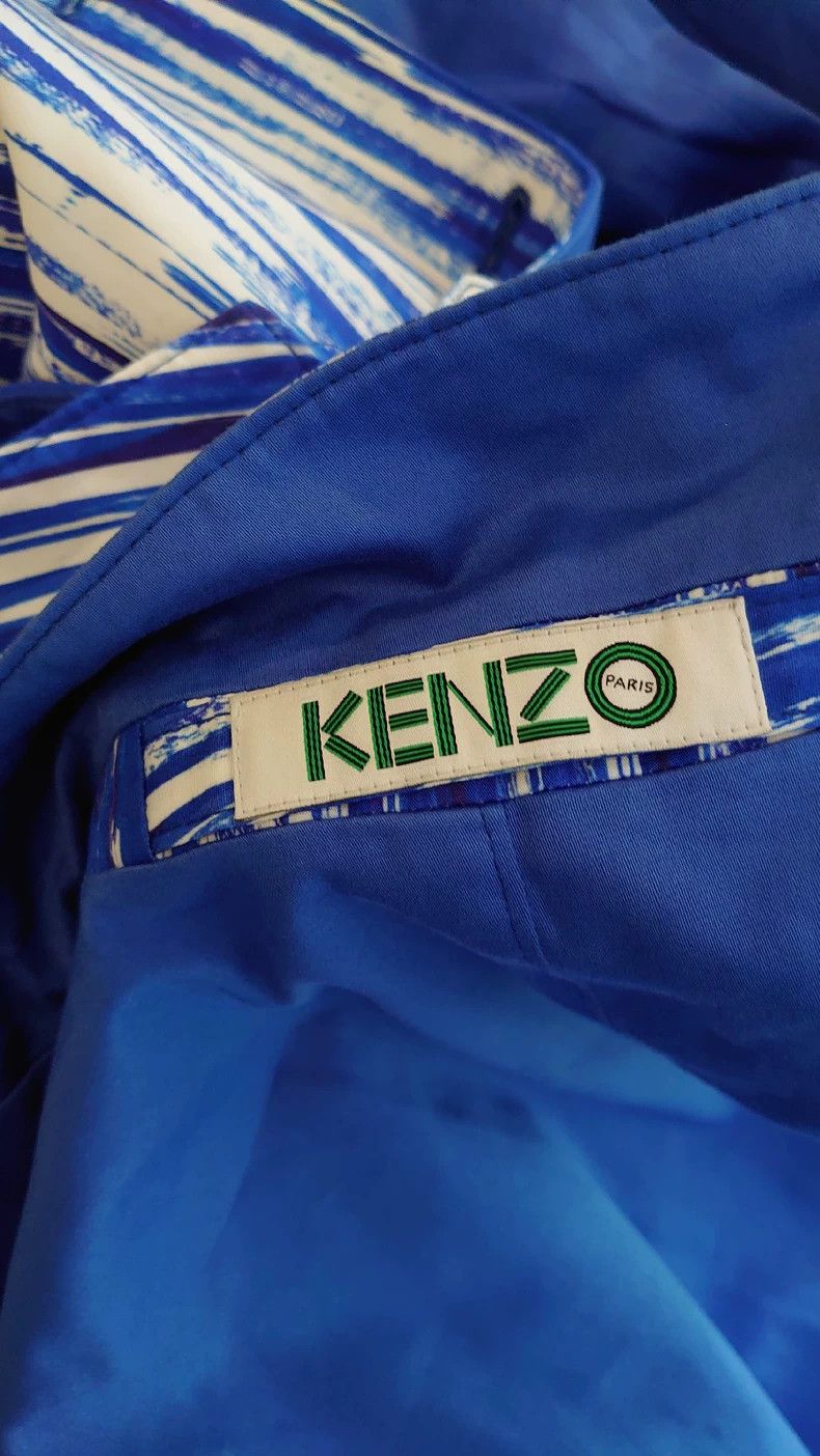 Kenzo Kenzo Blue Patterned Casual Blazer Size US S / EU 44-46 / 1 - 5 Thumbnail