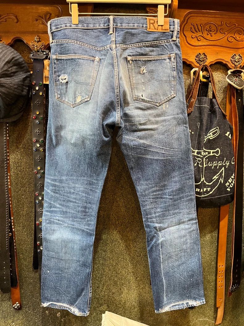 RRL Ralph Lauren RRL Vintage American Distressed Denim Jeans Size US 32 / EU 48 - 2 Thumbnail