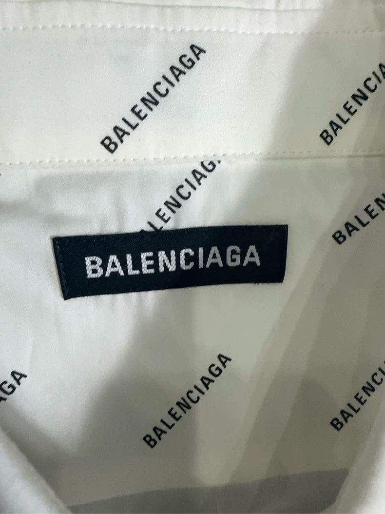 Balenciaga Balenciaga All-over Print Short Sleeve Shirt Size US L / EU 52-54 / 3 - 3 Thumbnail