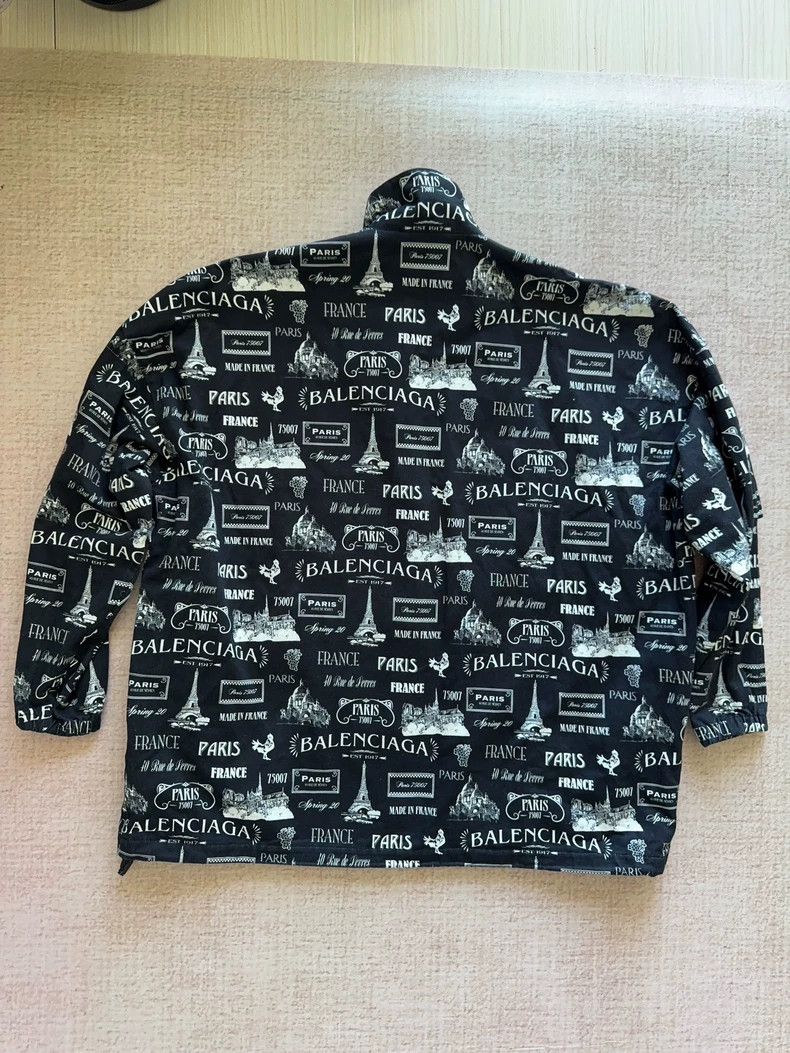 Balenciaga Balenciaga Logo Print Zip Jacket Size US XL / EU 56 / 4 - 2 Thumbnail