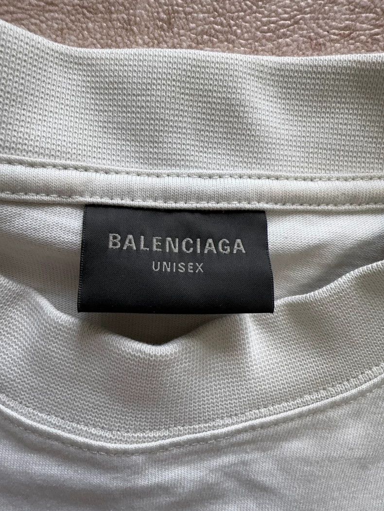 Balenciaga Balenciaga Logo Tape Wave Short Sleeve T-Shirt Size US XXL / EU 58 / 5 - 4 Thumbnail