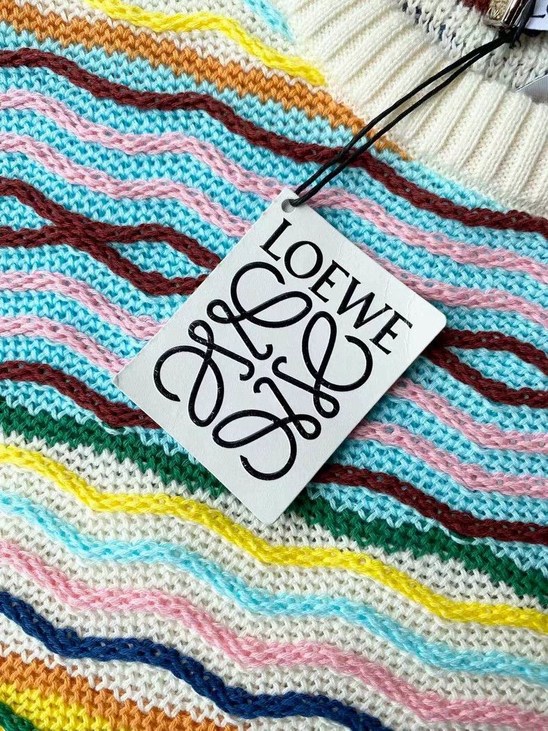 Loewe LOEWE Cotton Striped Knit Sweater Size US S / EU 44-46 / 1 - 6 Thumbnail