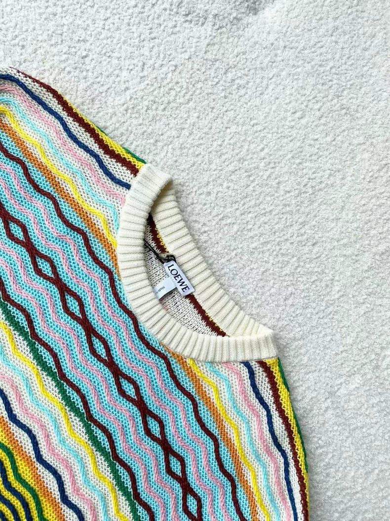Loewe LOEWE Cotton Striped Knit Sweater Size US S / EU 44-46 / 1 - 4 Thumbnail