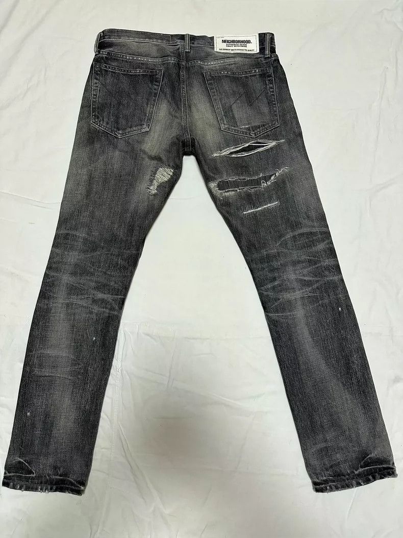 Neighborhood NEIGHBORHOOD Distressed Denim Jeans Size US 27 - 3 Thumbnail