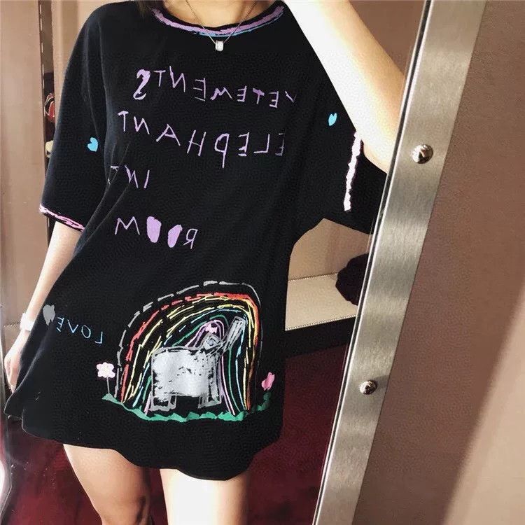 Vetements Vetements Elephant Graffiti Print T-shirt Size US M / EU 48-50 / 2 - 3 Thumbnail