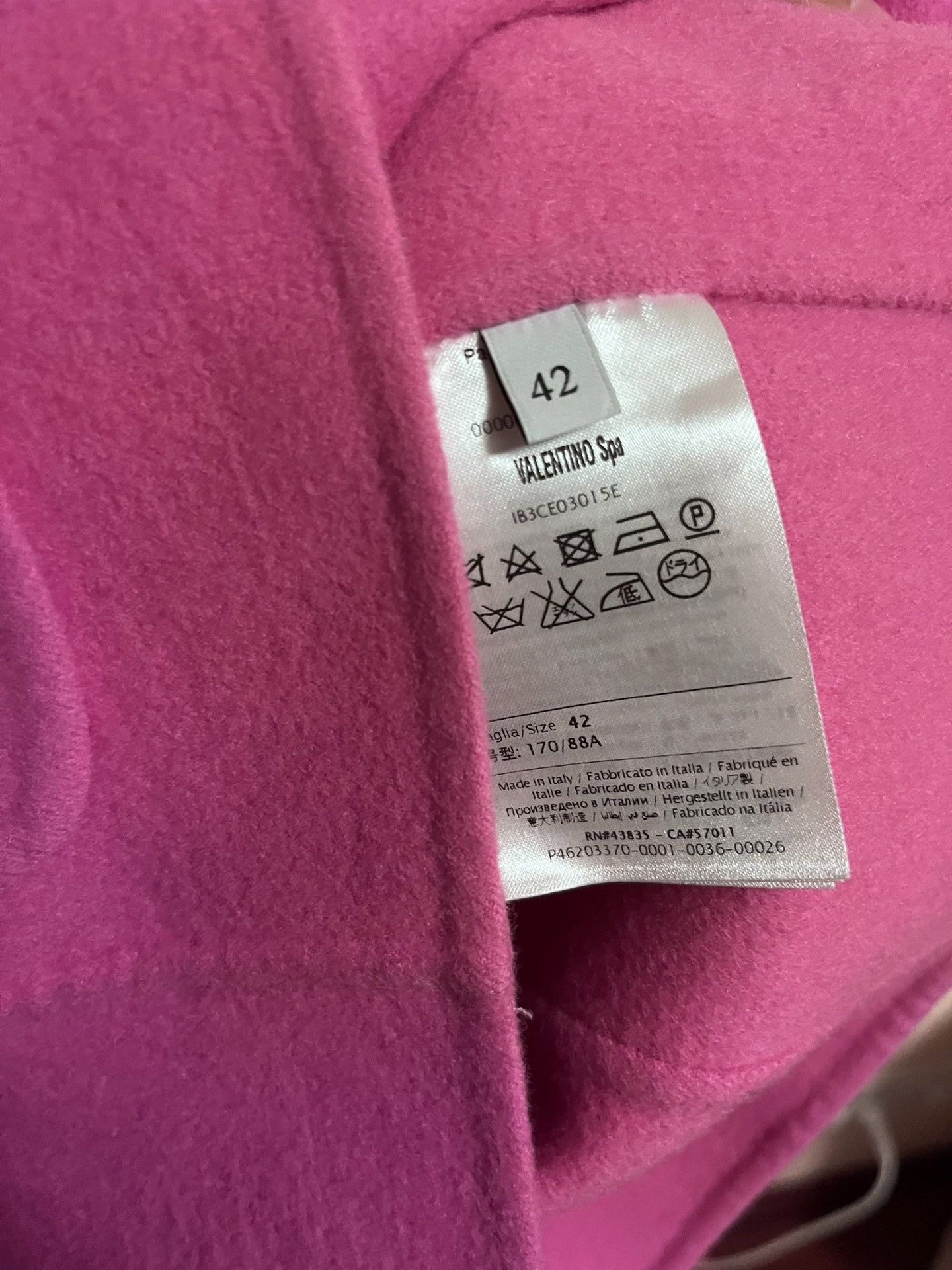 Valentino Valentino Wool Short Coat Pink Size US XS / EU 42 / 0 - 5 Thumbnail
