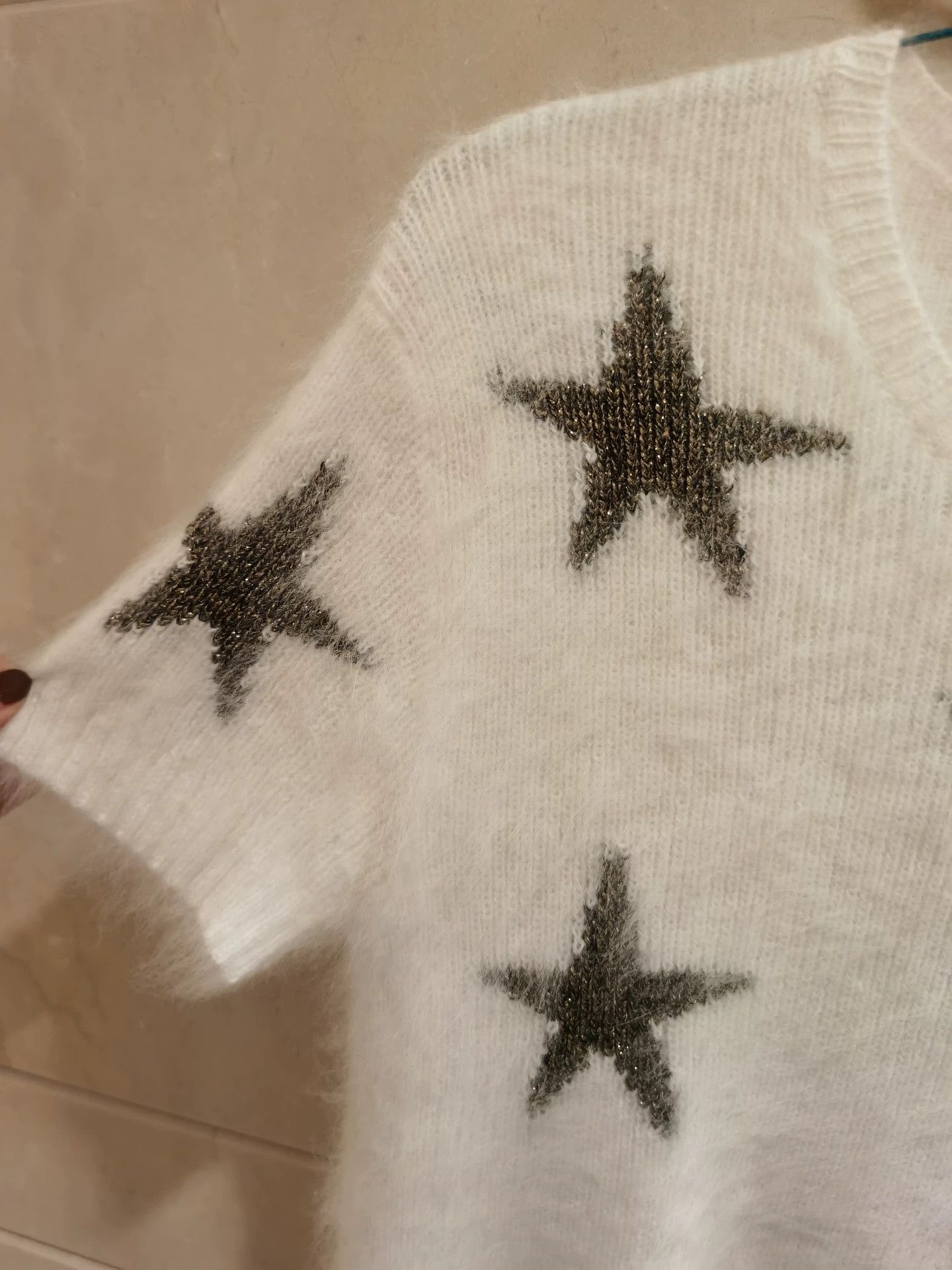 Valentino Valentino Rabbit Fur Star Knit Sweater Size US S / EU 44-46 / 1 - 4 Thumbnail
