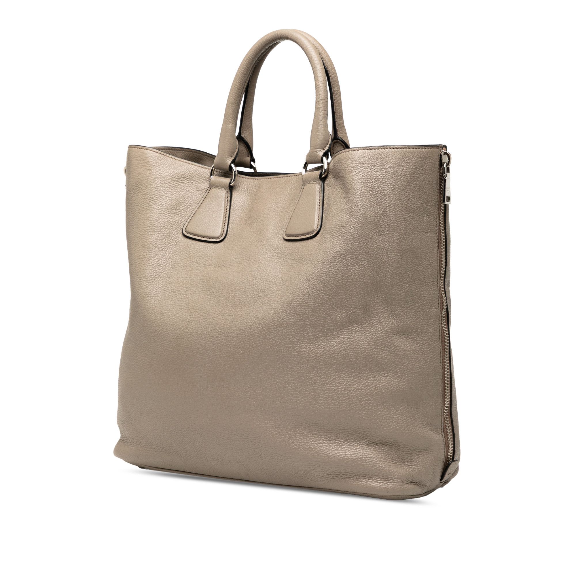 Prada Prada Vitello Daino Side Zip Convertible Tote Size ONE SIZE - 2 Thumbnail