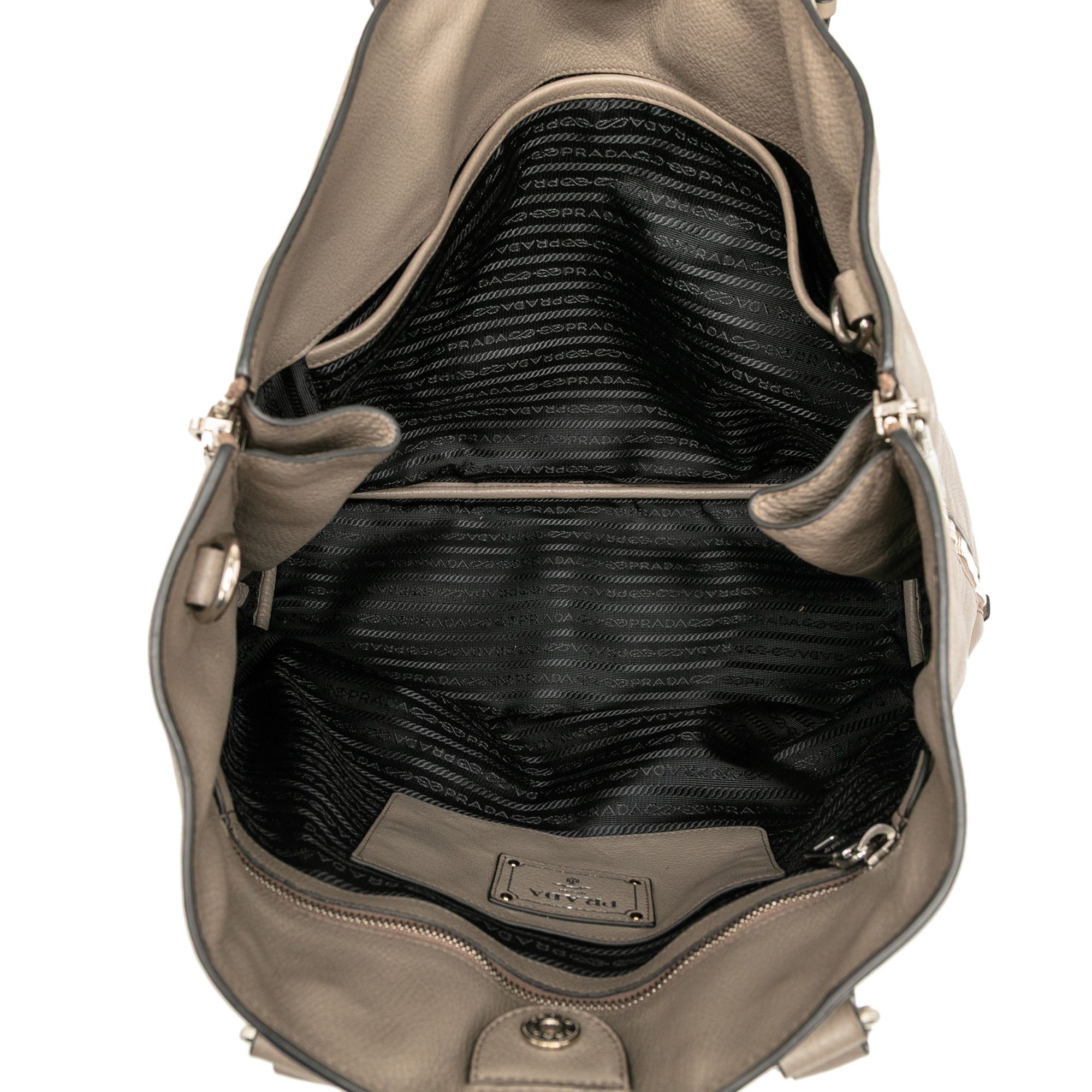 Prada Prada Vitello Daino Side Zip Convertible Tote Size ONE SIZE - 4 Thumbnail