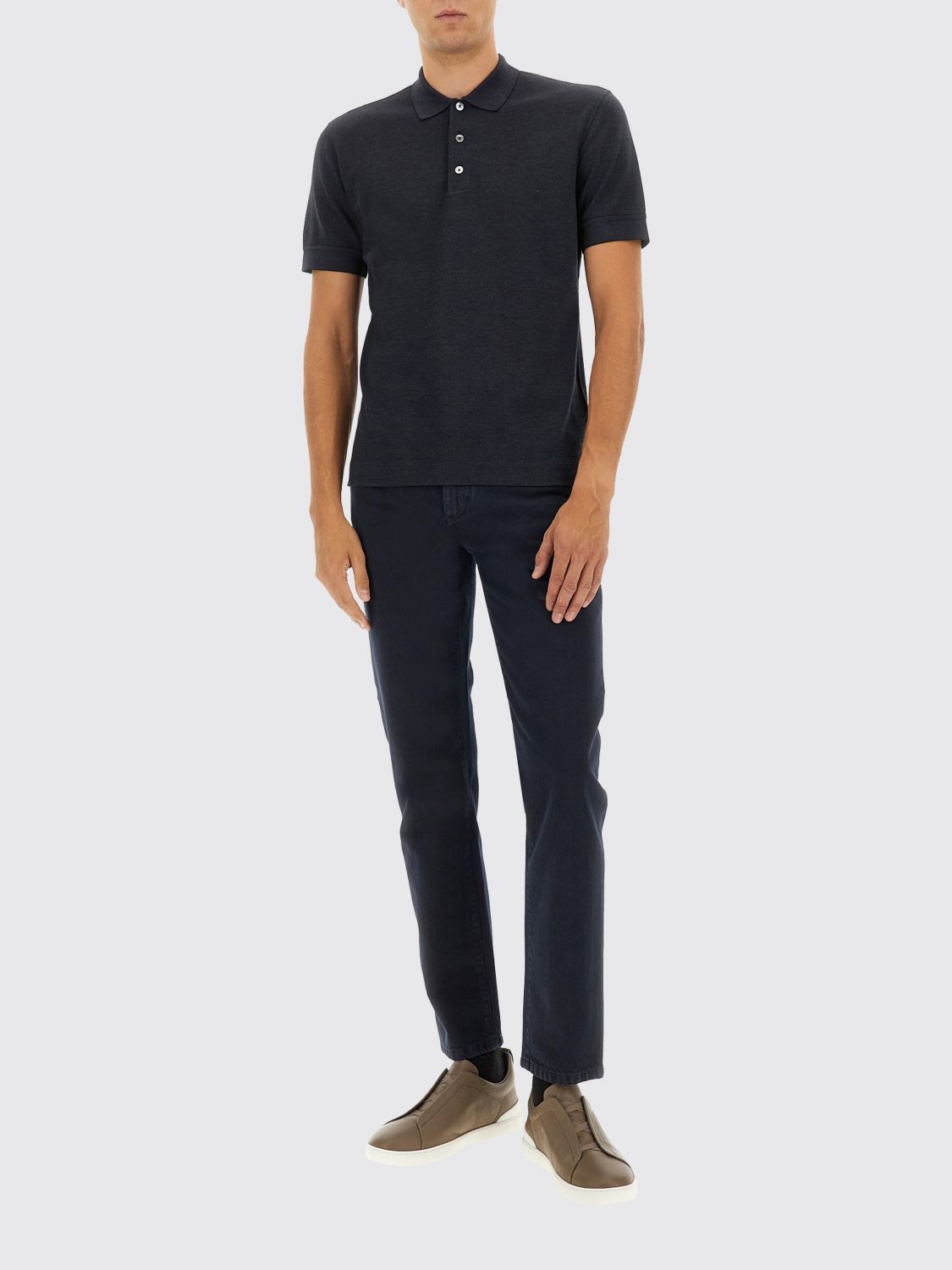 Zegna Polo Shirt Men Black