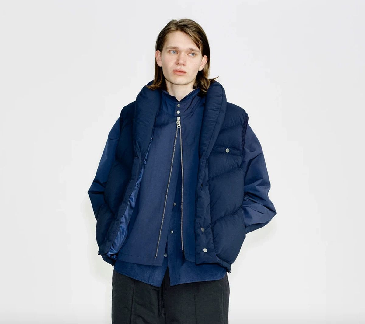 COPENHAGEN STUDIOS navy alaska down vest for winter Size US M / EU 48-50 / 2 - 9 Thumbnail
