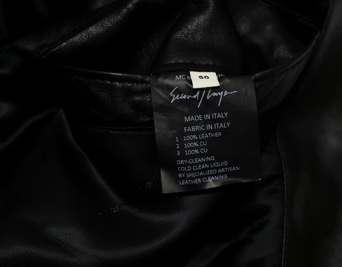 Second/Layer black calf leather rider jacket Size US L / EU 52-54 / 3 - 7 Thumbnail
