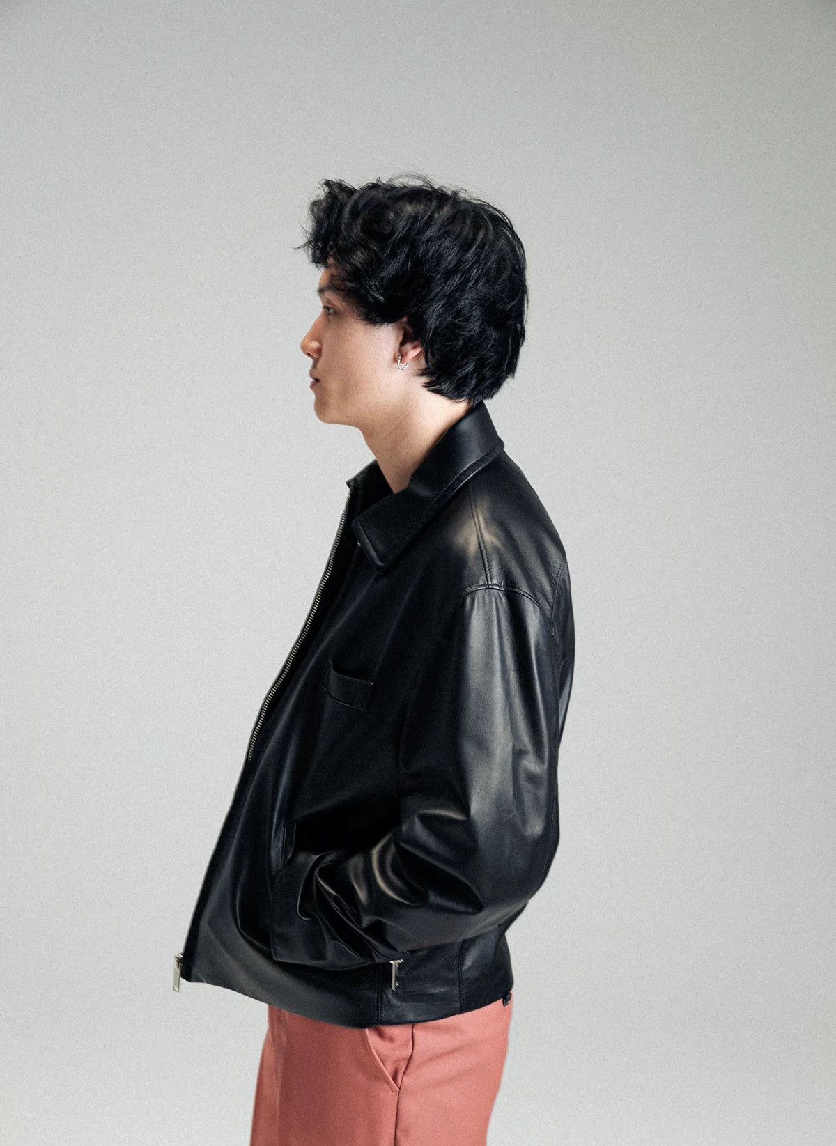 Second/Layer black calf leather rider jacket Size US L / EU 52-54 / 3 - 8 Thumbnail
