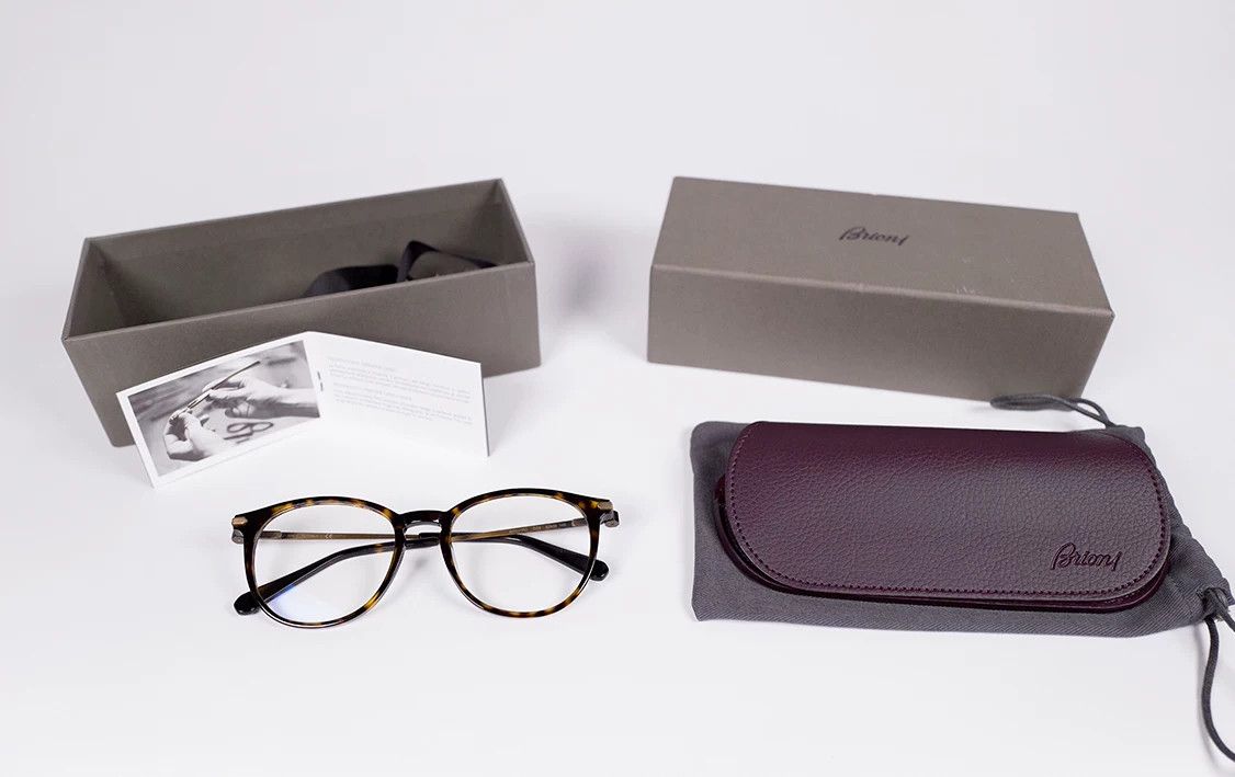 Brioni brioni round frame tortoiseshell glasses Size ONE SIZE - 3 Thumbnail