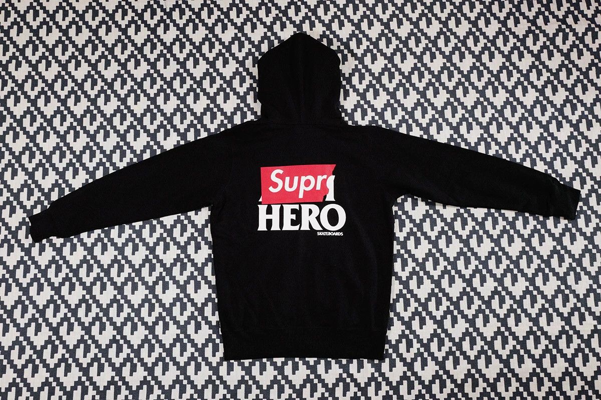 Supreme supreme x anti hero zip up hooded sweatshirt Size US L / EU 52-54 / 3 - 3 Thumbnail