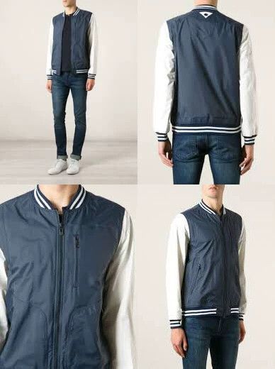 White Mountaineering contrast sleeve bomber jacket by white mountaineering Size US L / EU 52-54 / 3 - 6 Thumbnail