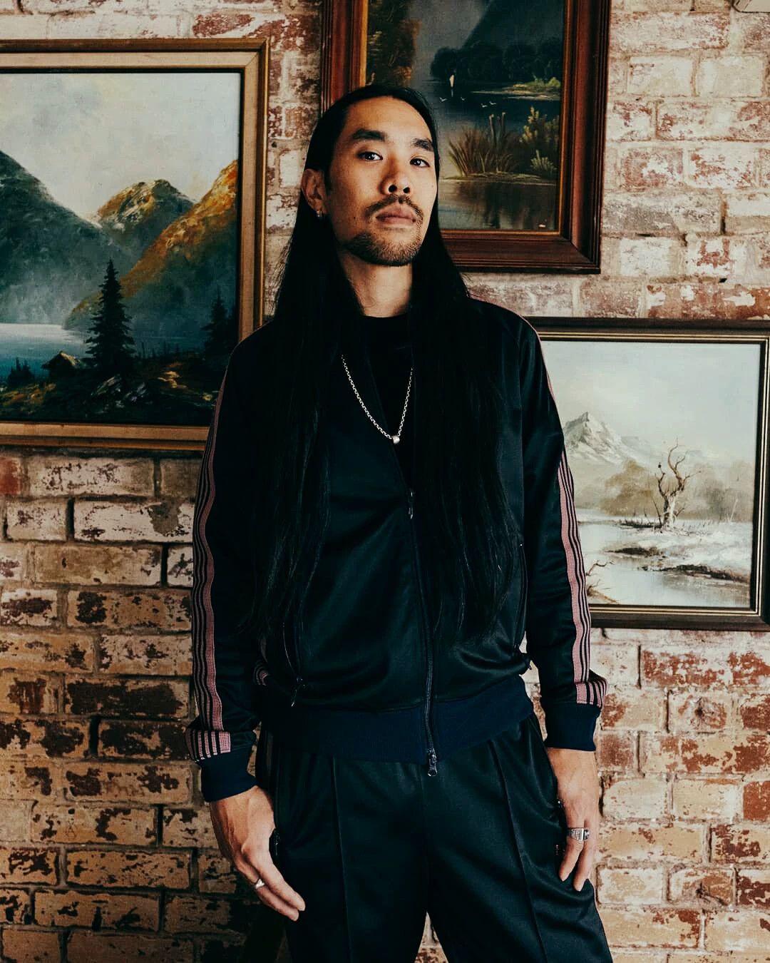 Needles Needles R.C. Track Jacket in Black and Pink Size US XL / EU 56 / 4 - 8 Thumbnail