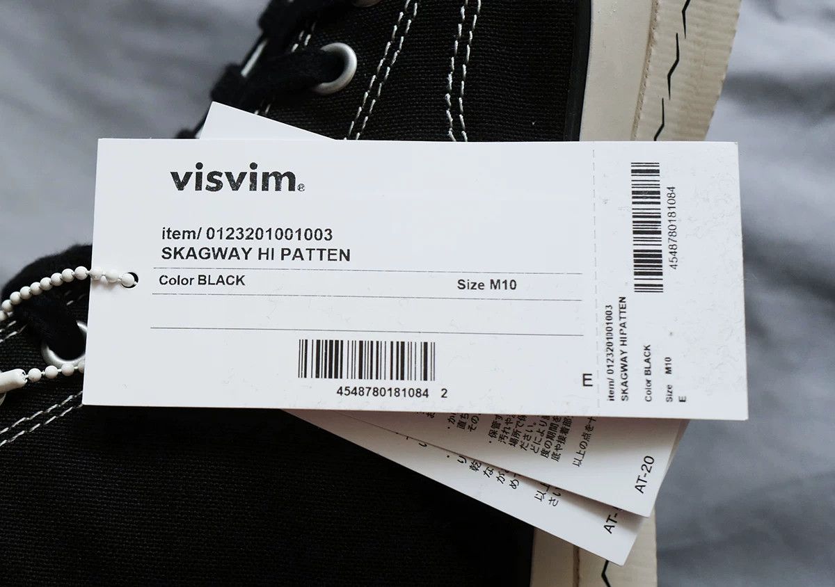 Visvim visvim skagway hi canvas sneakers black and white Size US 10.5 / EU 43-44 - 5 Thumbnail