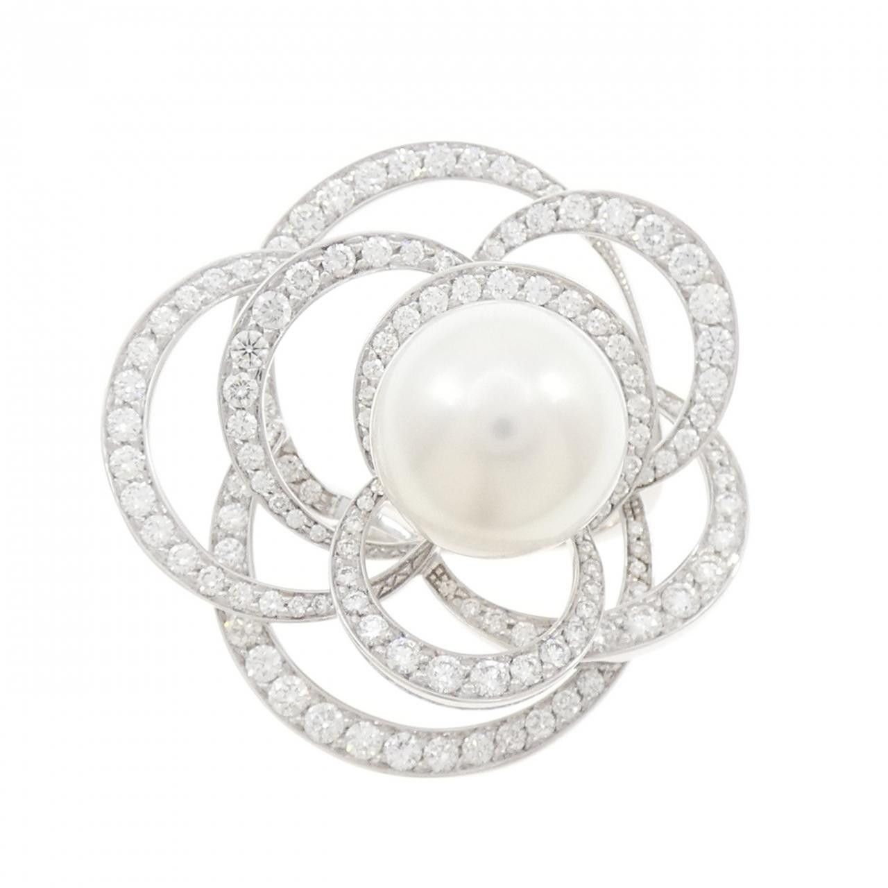 Chanel Chanel Chanel Camelia 750 White Gold Ring Metal Ring DUTY FREE for USA Size ONE SIZE - 2 Thumbnail