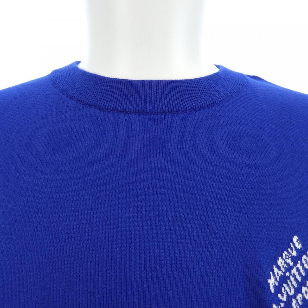 Louis Vuitton Louis Vuitton Louis Vuitton Signature Short Sleeve Cotton Knit Cotton Tops HRN47WZ34 DUTY FREE for USA Size ONE SIZE - 5 Thumbnail