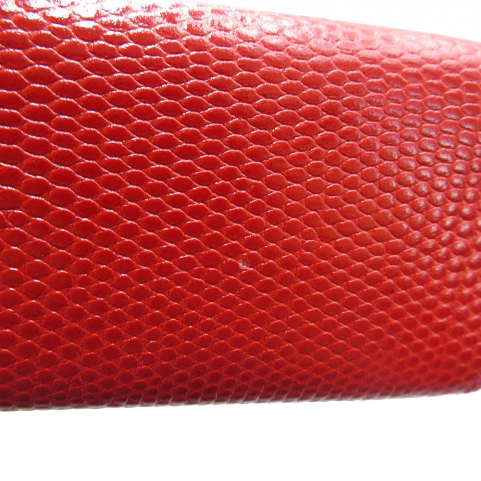 Salvatore Ferragamo Excellent condition Salvatore Ferragamo Vara Ribbon embossed lizard red shoulder bag 223354 with gold chain. Item number 0018. Ferragamo. Size ONE SIZE - 6 Thumbnail