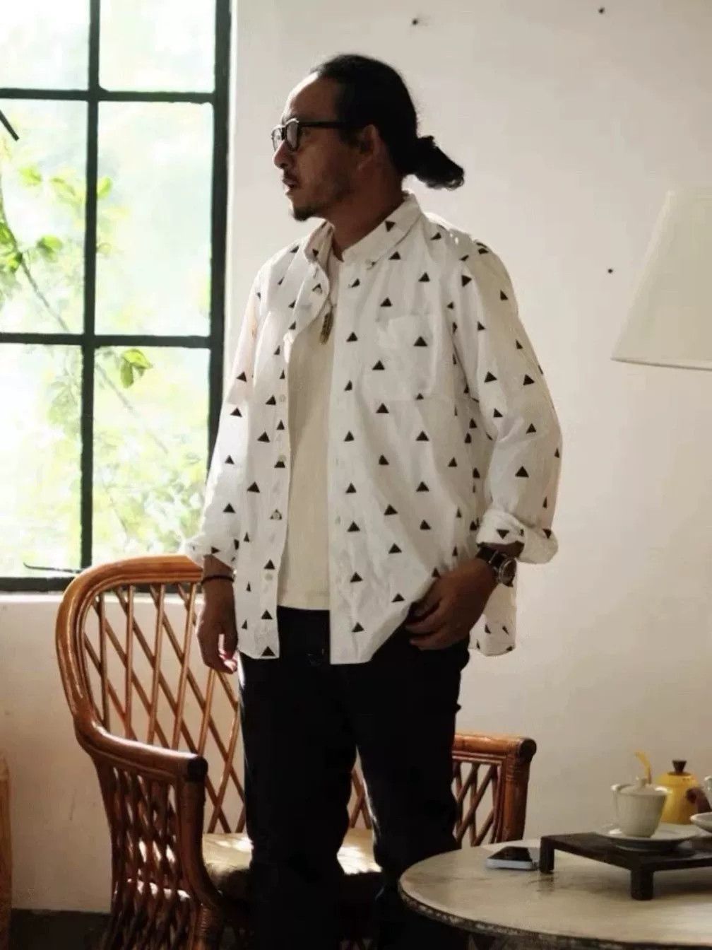 Visvim visvim lungta shirt with triangle embroidery Size US M / EU 48-50 / 2 - 7 Thumbnail