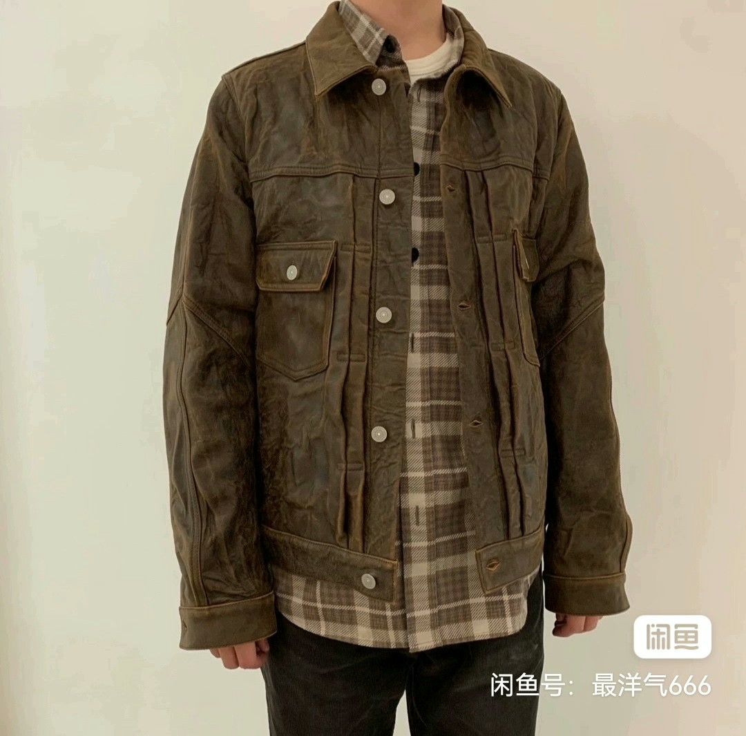 Visvim visvim vintage distressed brown leather jacket Size US L / EU 52-54 / 3 - 8 Thumbnail