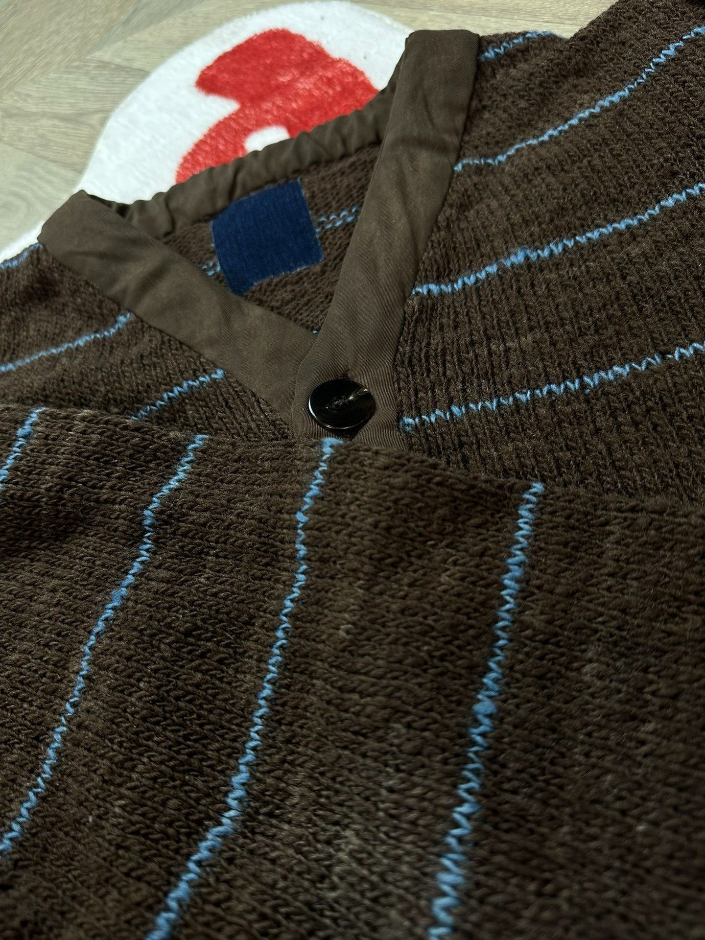 Visvim visvim selmer long cardigan with blue stripes Size US M / EU 48-50 / 2 - 2 Thumbnail