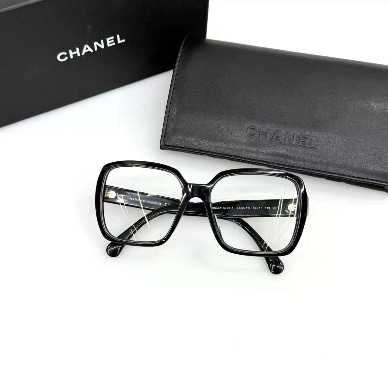 Chanel Chanel Black Gold Letter Plain Glasses Size ONE SIZE - 4 Thumbnail