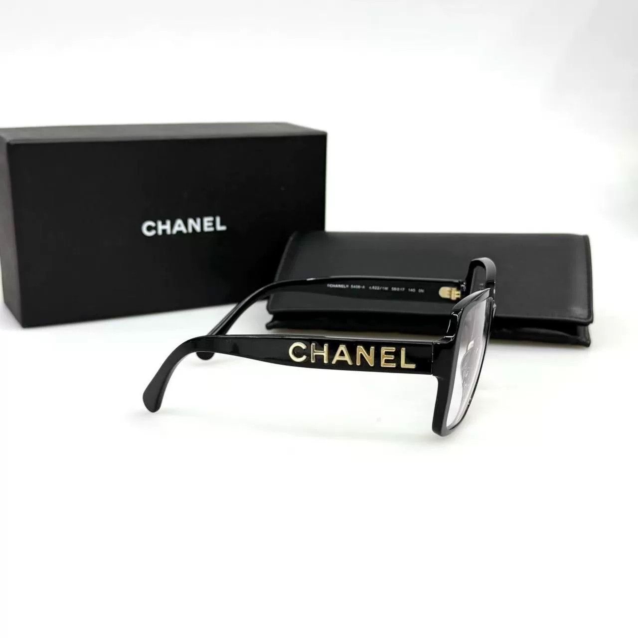 Chanel Chanel Black Gold Letter Plain Glasses Size ONE SIZE - 2 Thumbnail