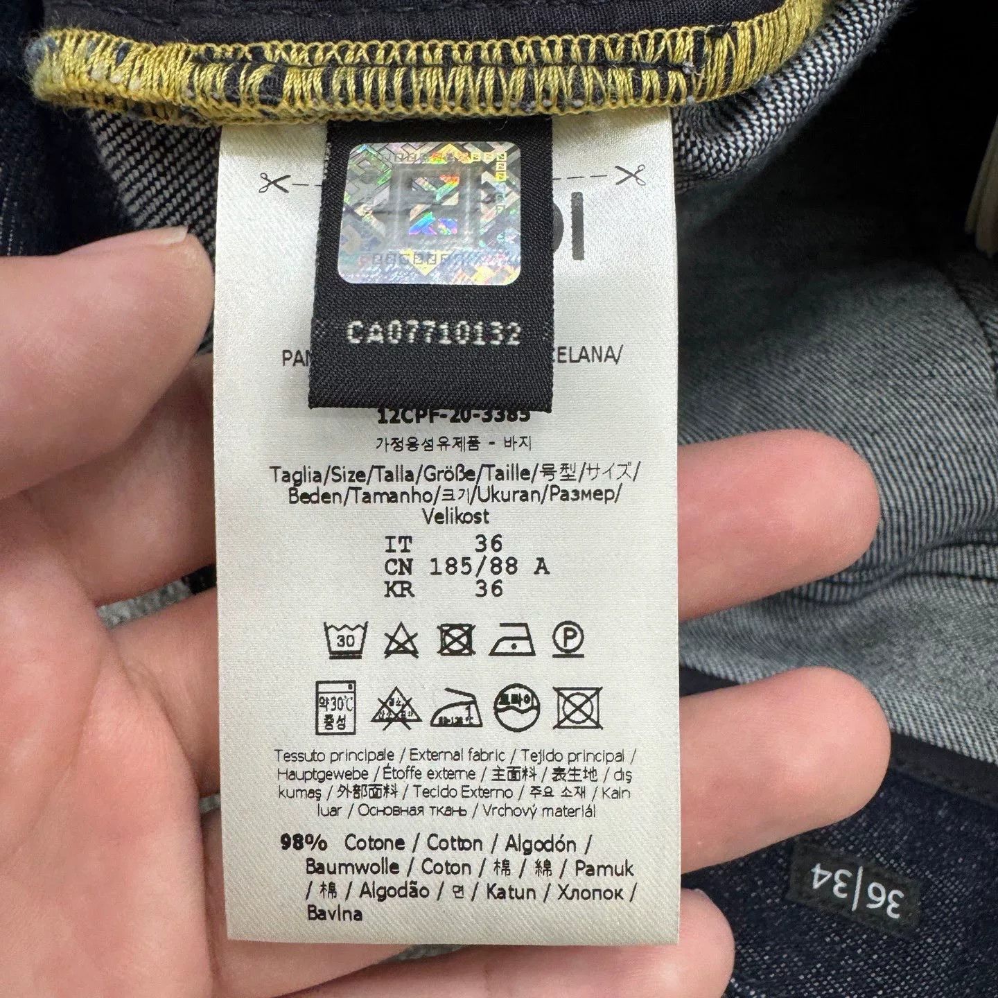 Fendi Fendi Embroidered Logo Denim Jeans Size US 36 / EU 52 - 3 Thumbnail