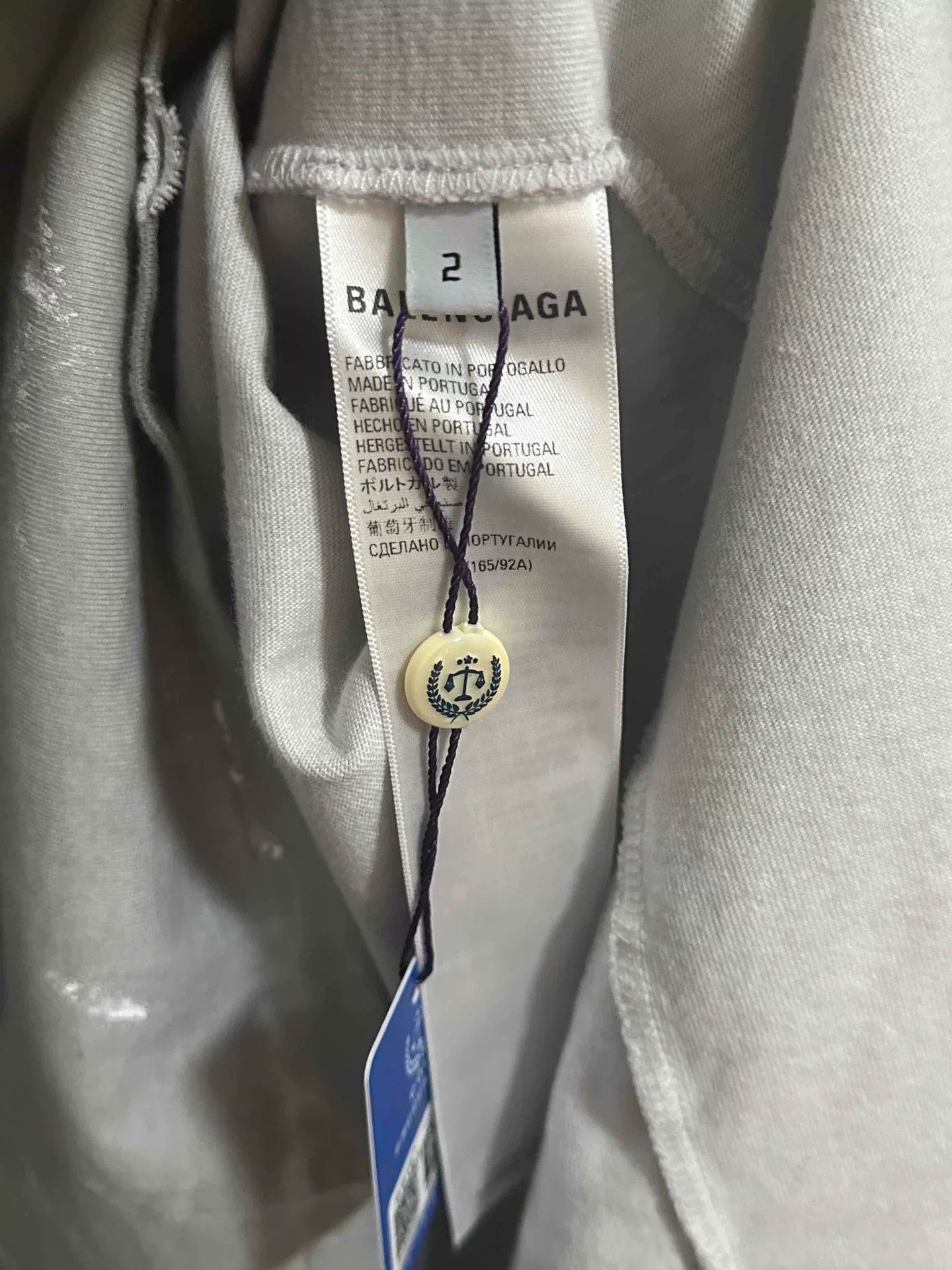 Balenciaga Balenciaga Gray Band Print Layered Longsleeve Size US XXL / EU 58 / 5 - 4 Thumbnail