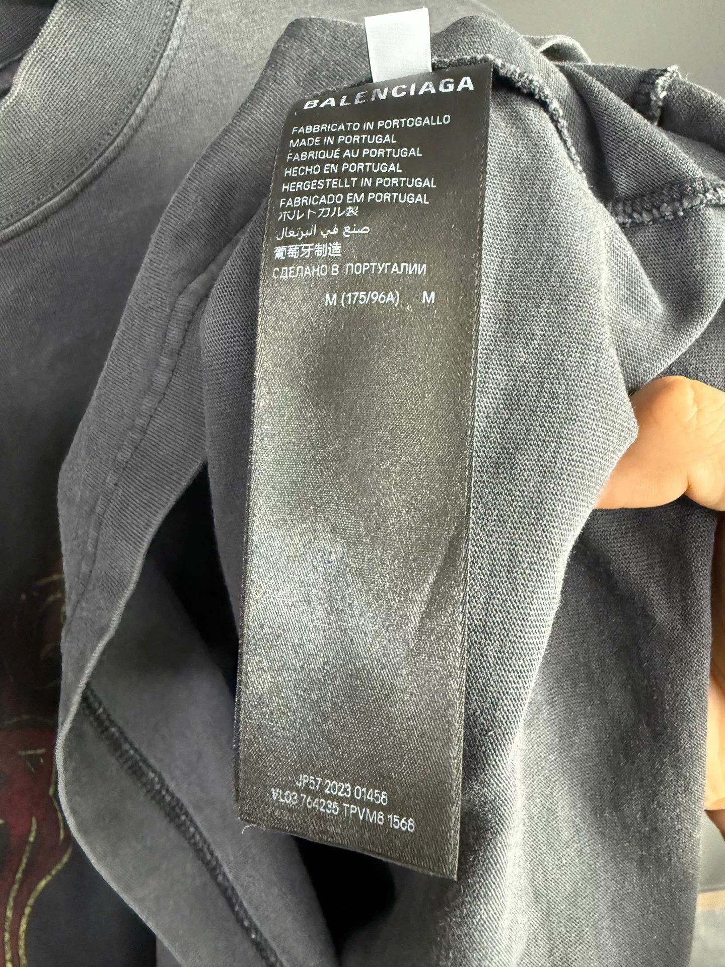 Balenciaga Balenciaga Gray Flame Logo Short Sleeve Size US M / EU 48-50 / 2 - 5 Thumbnail