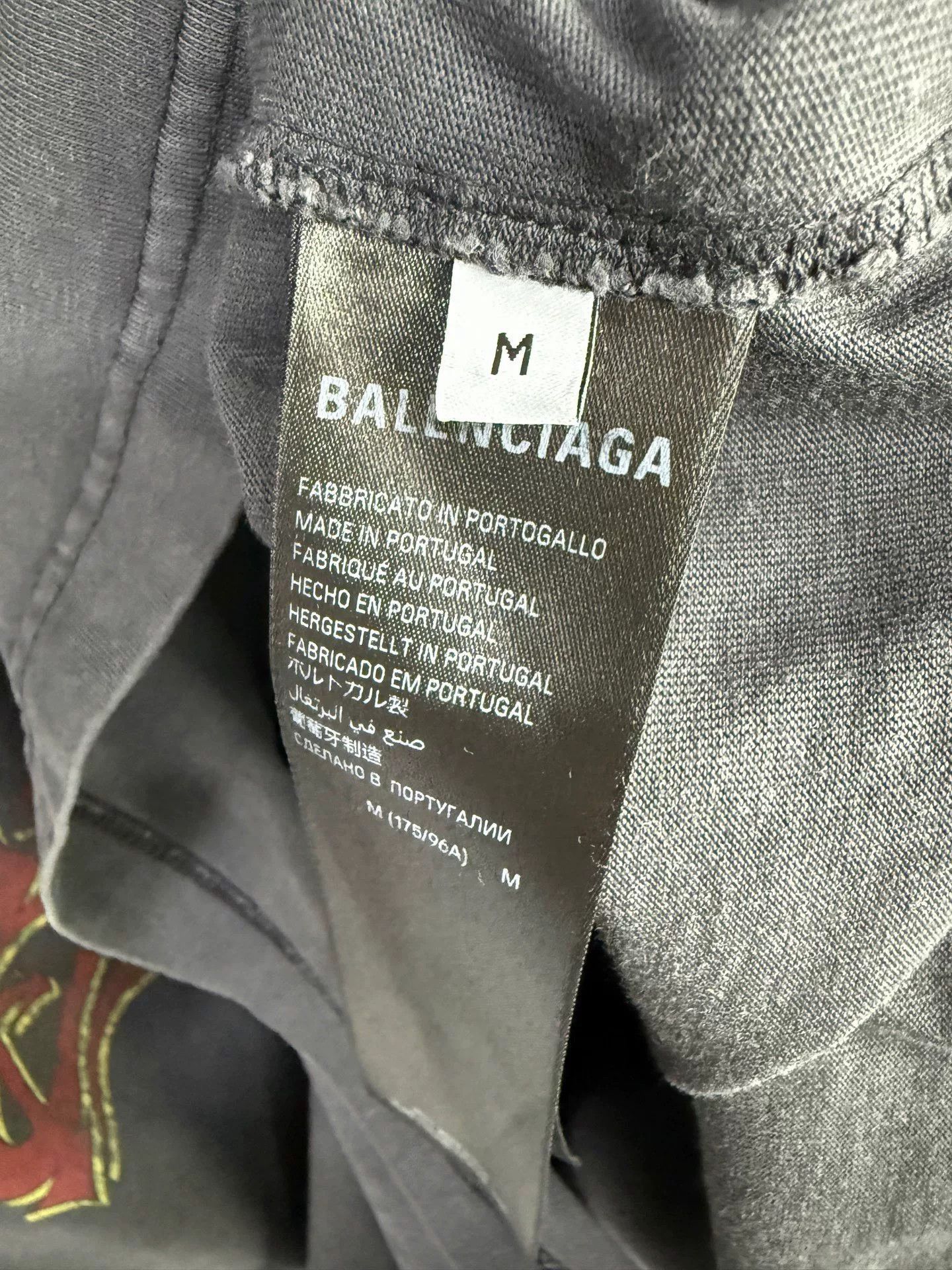Balenciaga Balenciaga Gray Flame Logo Short Sleeve Size US M / EU 48-50 / 2 - 4 Thumbnail